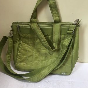 Lug Carry All Crossbody Travel Shoulder Bag Nylon Compartments Luggage Strap Zip